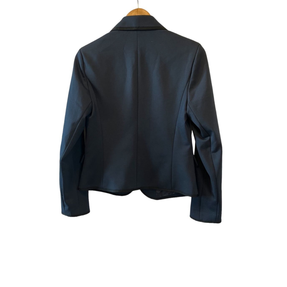 GAP Navy Black Piping 2 Button Fitted Blazer Jacket 6 - Picture 4 of 9